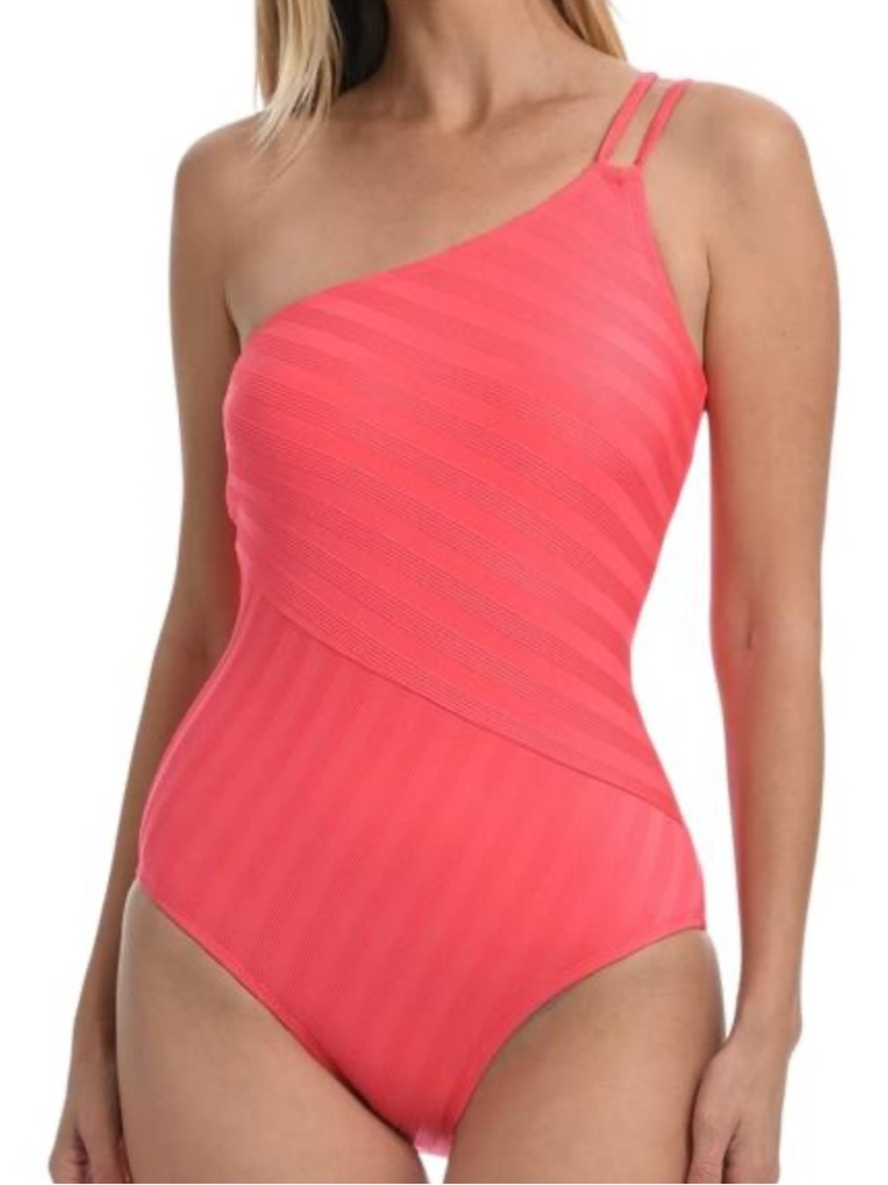 La Blanca Coral One-Shoulder Textured Swim One-Piece